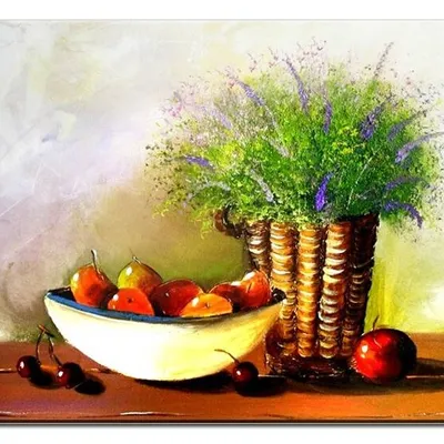Nowoczesna - lawenda i owoce - 50x70 cm - g06748