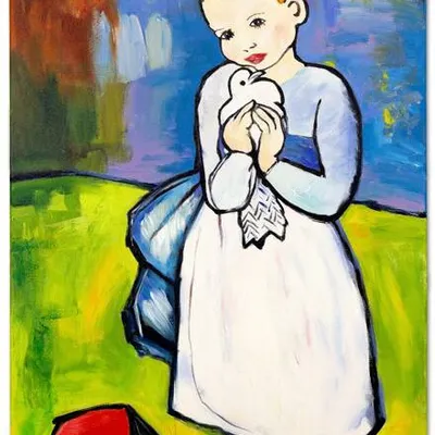 Pablo picasso - dziecko z gołębiem - 50x70 cm - g02947