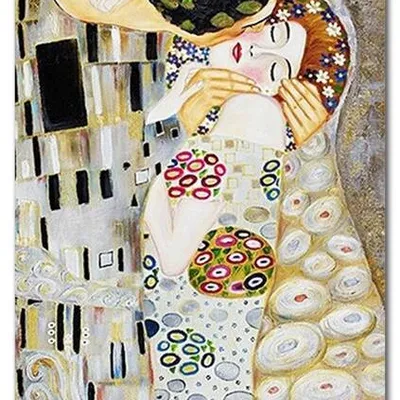 Obraz olejny - gustav klimt - pocałunek - 60x90 cm - g118924