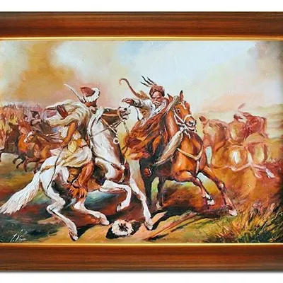 Juliusz kossak - taniec tatarski - 63x84 cm - g05449
