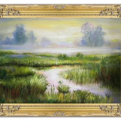 Pejzaż tradycyjny - polne moczary - 63x84 cm - g05484
