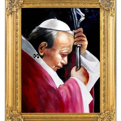 Papież jan paweł ii - kontemplacja - 40x50 cm - g00262