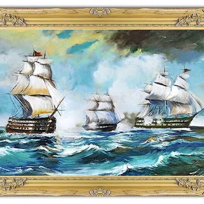 Marynistyka - trzech muszkieterów - 75x105 cm - g02007