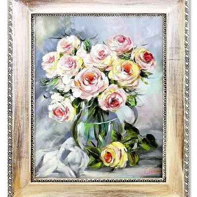 Róże - białe róże od artura - 54x64 cm - g17318