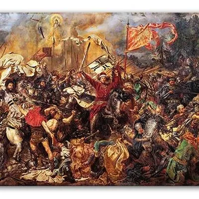 Jan matejko - bitwa pod grunwaldem - 90x45 cm - g93719