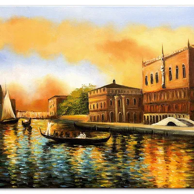 Obraz olejny - wenecja - 50x70 cm - g119429