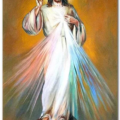 Obraz olejny - jezus chrystus - jezu ufam tobie - 80x120 cm - g119324