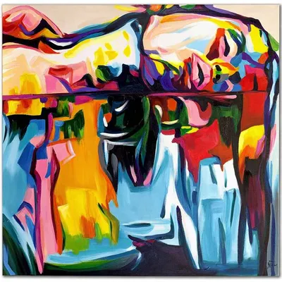 Obraz olejny - abstrakcyjne - 100x100 cm - g112811