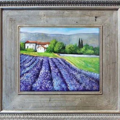 Pola lawendowe - fioletowy zagon - 72x82 cm - g17506