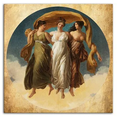 Alexandre evariste fragonard - trzy gracje - 60x60 cm - g93805