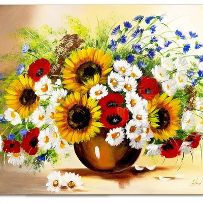 Słoneczniki - zebrane z pola - 60x90 cm - g00154