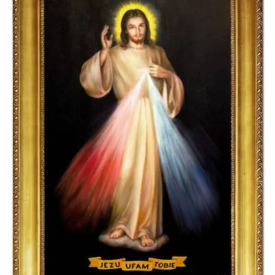 Obraz olejny - jezus chrystus - jezus miłosierny - 75x105 cm - g111868