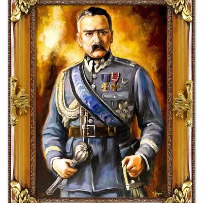 Stanisław zawadzki - portret józefa piłsudskiego, naczelnika państwa - 82x112 cm - g17441