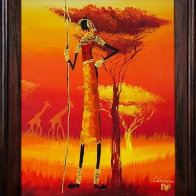Afryka i egipt - strażnik - 53x64 cm - g16100