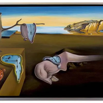 Obraz olejny - salvador dali - trwałość pamięci - rama american box - 65x95 cm - g118449