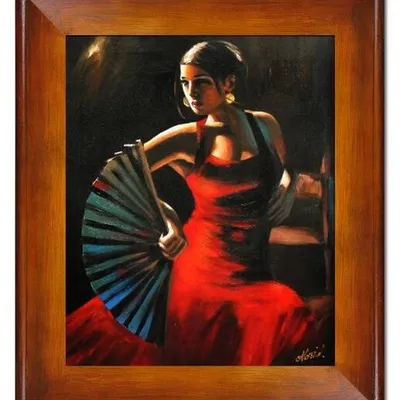 Ludzie - purpurowa tancerka - 61x71 cm - g10017