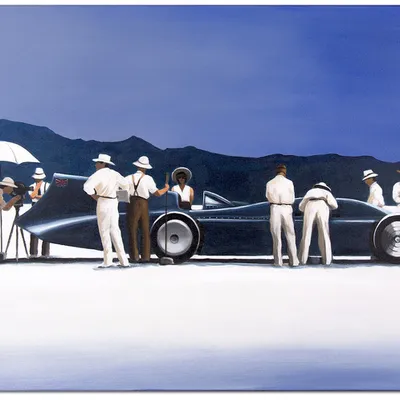 Obraz olejny - jack vettriano - bluebird at bonneville - 80x120 cm - g118817