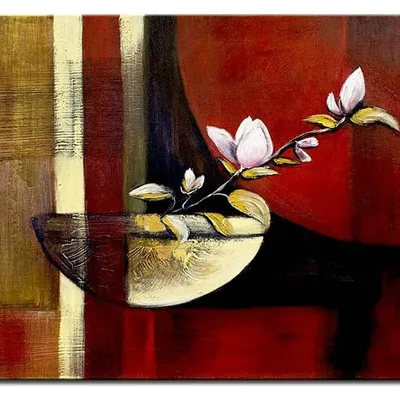 Bukiety mieszane - gałązka magnolii - 60x90 cm - g00740