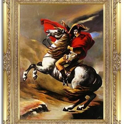 Jacques-louis david - napoleon przekraczający przełęcz świętego bernarda w 1800 roku - 72x92 cm - g05554