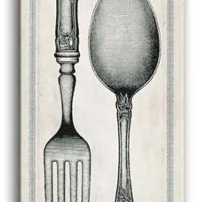 Retro - widelec i łyżeczka - 150x50 cm - g93035