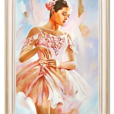 Baletnice - przed wieczorną rewią - 63x84 cm - g15197