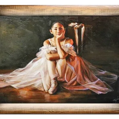 Baletnice - czekając na drugi akt - 64x84 cm - g15198