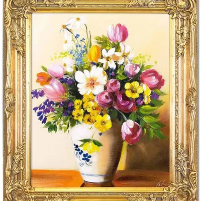 Bukiety mieszane - kolorowe kwiaty - 53x64 cm - g02450