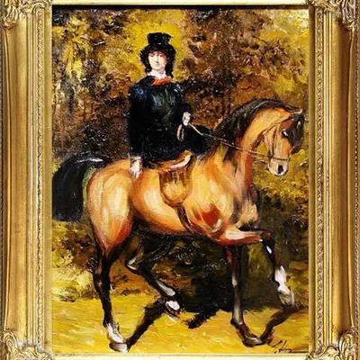 Polowanie - szlachcic na koniu - 40x50 cm - g03382