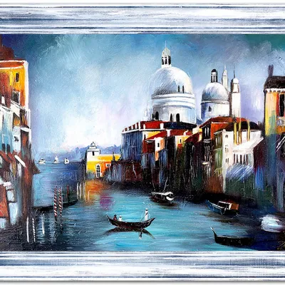 Obraz olejny - wenecja - 62x82 cm - g118514