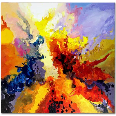 Obraz olejny - abstrakcyjne - 90x90 cm - g119299