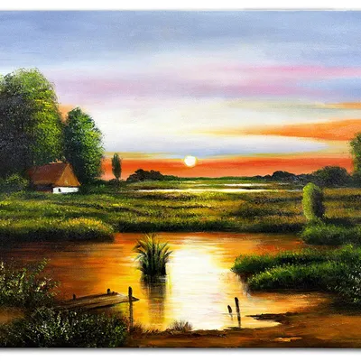 Obraz olejny - pejzaże - 60x90 cm - g119096