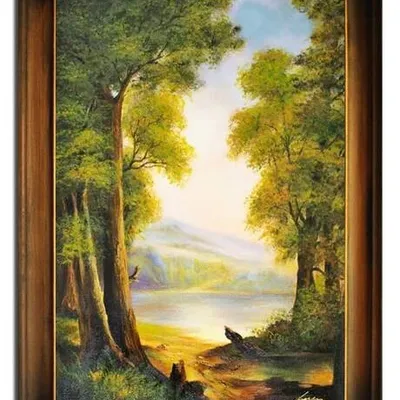 Pejzaż tradycyjny - jasny horyzont - 64x84 cm - g16435