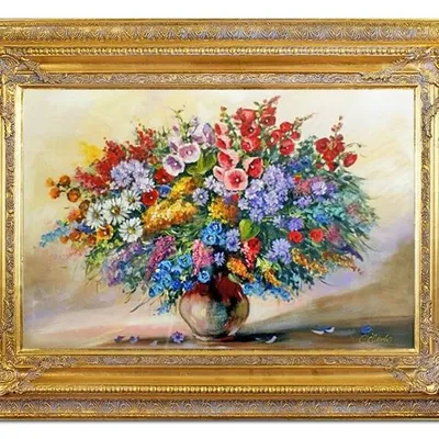 Bukiety mieszane - naręcze drobnych kwiatków - 90x120 cm - g15796