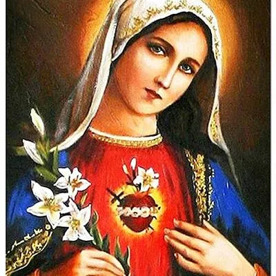 Obraz olejny - obrazy maryjne - serce maryi - 60x90 cm - g119354
