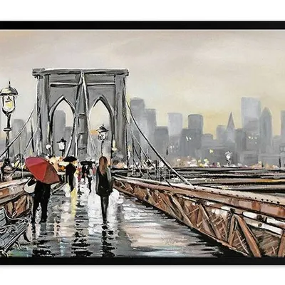 Obraz olejny - architektura - 63x93 cm - g109121