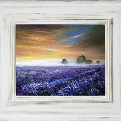 Pola lawendowe - lawendowa mgła - 66x76 cm - g16363