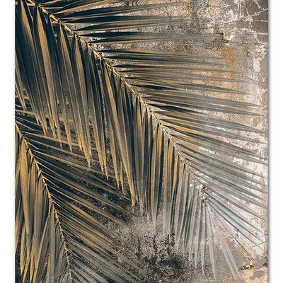 Obraz - tropikalne liście i kwiaty - 50x70cm - g100244