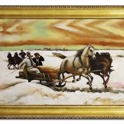 Alfred wierusz-kowalski - galopem - 75x105 cm - g96478
