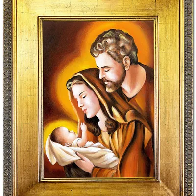 Obraz olejny - religijne - najświętsza rodzina - 82x102 cm - g107656