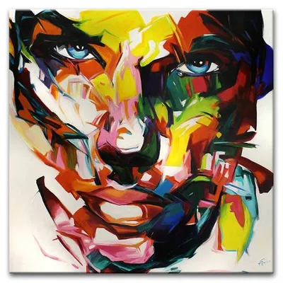 Portret abstrakcyjny - magia oczu - 100x100cm g94840