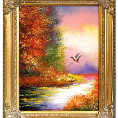 Pejzaż tradycyjny - lipcowy wschód słońca - 40x50 cm - g05406
