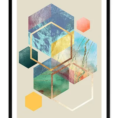 Obraz - abstrakcje geometryczne - 63x93cm - g109130