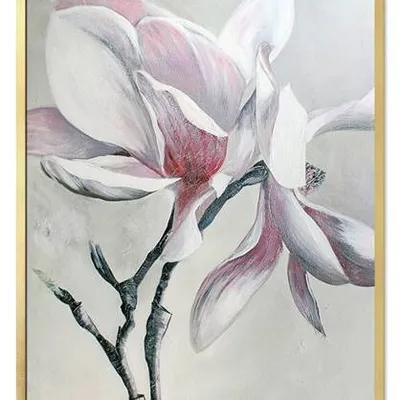 Obraz olejny - kwiaty nowoczesne - 63x93 cm - g111473