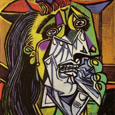 Pablo picasso - płacząca kobieta - 50x70 cm - g93491