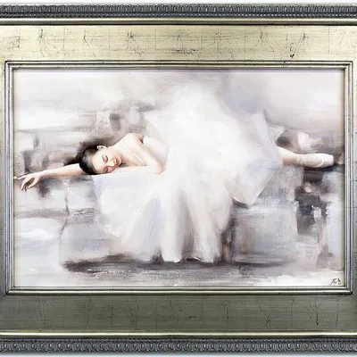 Obraz olejny - baletnice - 92x122 cm - g107578