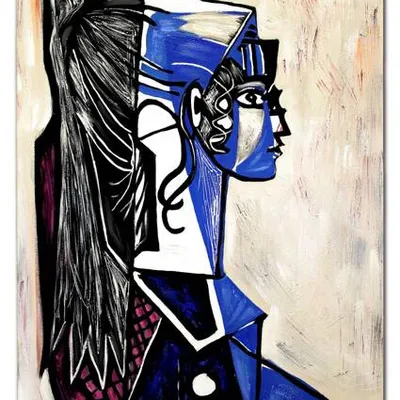 Obraz olejny - pablo picasso - portret sylvette david - 120x180 cm - g118868
