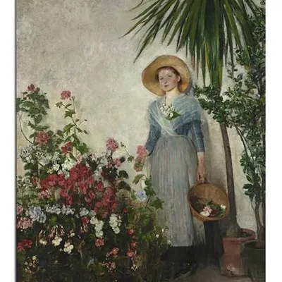 Obraz drukowany - malarstwo polskie - olga boznańska - w oranżerii - 50x70 cm - g115900