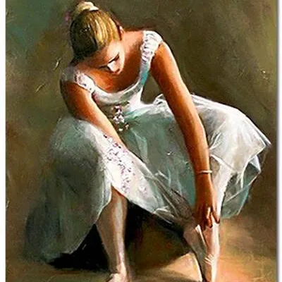 Obraz olejny - baletnice - 80x120 cm - g119515