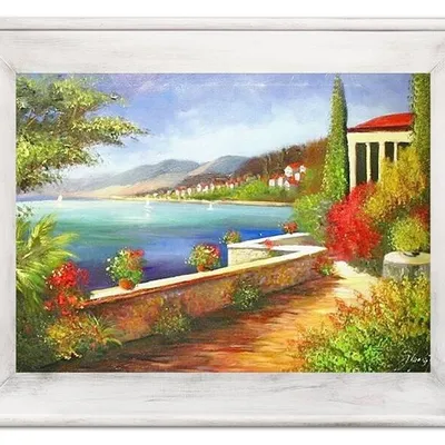 Architektura - staw w miasteczku - 72x92 cm - g16909