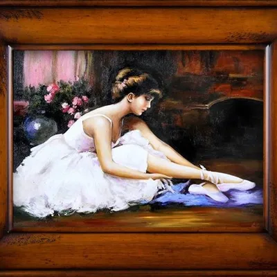 Baletnice - zmęczenie tancerki - 76x96 cm - g16633